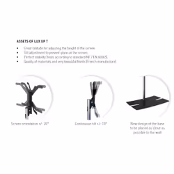 ITB ER038352 Supporti a parete per TV 190,5 cm (75") Pavimento Nero - Vista aggiuntiva 4