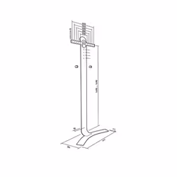 Erard STANDiT PRO 2,29 m (90") Nero, Bianco - Vista aggiuntiva 4
