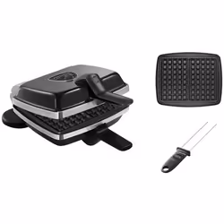 LAGRANGE Super 2 Antiadhésif, 2 waffle, Rettangolare, Nero, Bachelite, Alluminio pressofuso, 1000 W, 230 V