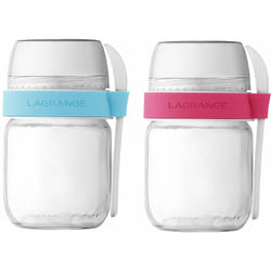 Lagrange - set di 2 vasetti in vetro per yogurtiera - 440403