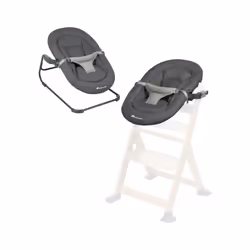 Bebe Confort Timba Baby, Alzasedia multifunzione, Seduta imbottita, Grigio, Monocromatico, 2 punti, 9 kg