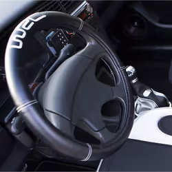 WRC Coprivolante nero ricamato silver - Vista aggiuntiva 5