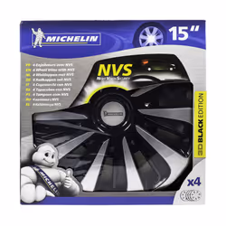 MICHELIN 9122 copricerchio 15" Acrilonitrile butadiene stirene (ABS) Nero, Argento 4 pz - Vista aggiuntiva 5