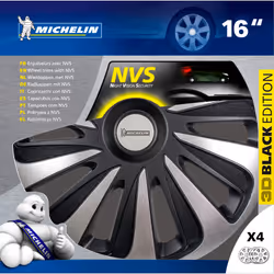 MICHELIN 9123 copricerchio 40,6 cm (16") Acrilonitrile butadiene stirene (ABS) Nero, Argento 4 pz - Vista aggiuntiva 4