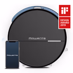 Rowenta Explorer RR7455, Senza sacchetto, Nero, Rotondo, 0,4 L, 65 dB, 0,11 L