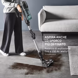 Rowenta RH9A32 Aspirapolvere a bastone 2 in 1 Batteria Secco Senza sacchetto Alluminio, Verde - Vista aggiuntiva 4