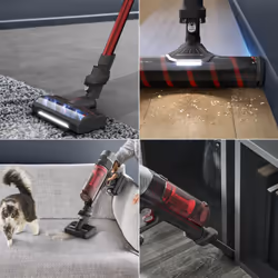 Rowenta X-Force Flex 9.60 RH2099WO scopa elettrica Aspirapolvere a bastone 2 in 1 Batteria Secco Senza sacchetto 0,44 L 250 W Nero, Rosso