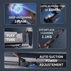 Rowenta RH7A73 X-FORCE FLEX 10.80, Aspirapolvere Senza Filo, Modello Animal Care - Vista aggiuntiva 2