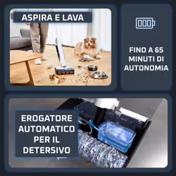 Rowenta X-Clean 12 , Lavapavimenti 2 in 1 Aspirazione Potente, Schermo LCD intelligente, Autonomia 65 min, GZ7257 - Vista aggiuntiva 3