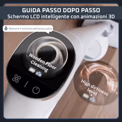 Rowenta X-Clean 12 , Lavapavimenti 2 in 1 Aspirazione Potente, Schermo LCD intelligente, Autonomia 65 min, GZ7257 - Vista aggiuntiva 4