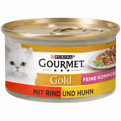 GOURMET 3222270493864, Adulto, Tutte le razze, Manzo, Pollo, 85 g