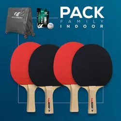 Set family pack indoor - Copertura &amp; 4 racchette e 6 palline