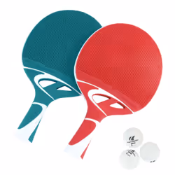 Cornilleau Tacteo DUO, Racchetta da ping pong, Blu, Rosso, Bianco, 2 pz, Pallina da ping-pong