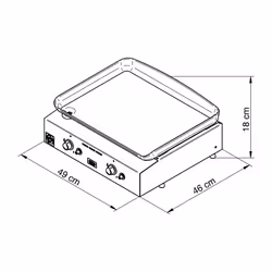 Eno INITIAL 50 piastra a gas 5000 W - Vista aggiuntiva 4