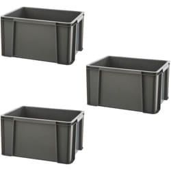Sundis set di 3 contenitori MASTER BOX, 17L, Componibili e impilabili, Grigio antracite