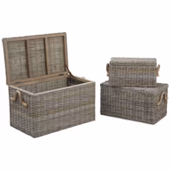 Aubry Gaspard KMA 198 S set of 3, Armadietto portaoggetti, Quadrato, Malacca, Monocromatico, Interno, 490 mm