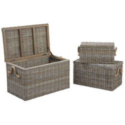 Aubry Gaspard KMA 198 S set of 3 Armadietto portaoggetti Quadrato Malacca