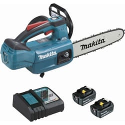 Motosega da potatura 18 v agli ioni di litio 5 Ah 25 cm Makita 2 batterie, caricabatterie, valigetta - DUC254RT2