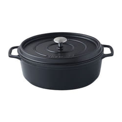 Invicta - casseruola ovale in ghisa smaltata 27cm nera - 403271