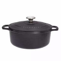 CHASSEUR PUC472401, Pirofila casseruola, Rotondo, Ghisa, 6 persona(e), Ceramica, Gas, Alogena, Induzione, Nero