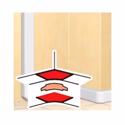 Legrand 010605, Portacavi a curva, Bianco
