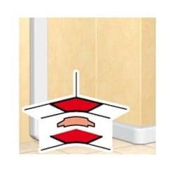 Legrand 010605 blindosbarra Portacavi a curva 95° Bianco