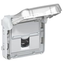Legrand 069556 presa energia RJ-45 Grigio, Bianco
