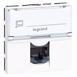 Legrand 076576, RJ-45, 2 modulo/moduli, STP, 6a, Bianco, 493 g