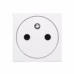 Presa a filo terra per comporre Mosaico. Colore Bianco. Dimensioni 3,5 x 4,5 x 4,5 cm. Materiale Plastica. Meccanismo Presa a ...