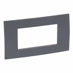 Placca quadra Legrand Vela 4 posti (moduli), colore grigio antracite. Da applicare sul supporto 072844. Caratteristiche: Seri ...