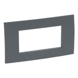 Placca Legrand Vela quadra 4 posti antracite 682631