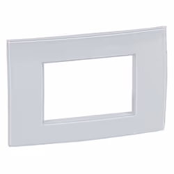 Placca quadra Legrand Vela 3 posti (moduli), colore grigio metallizzato. Da applicare sul supporto 072843. Caratteristiche: S ...