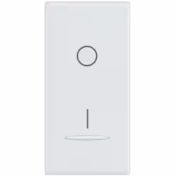 Interruttore bipolare 1P 16A Legrand Vela, serigrafato simbolo O/I, 1 modulo colore bianco. Da applicare sui supporti 072842, ...