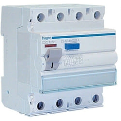 Hager - differenziale modulare puro interruttore 4p 30 ma 25a 4moduli cdc725h