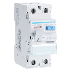 Hager - Interruttore differenziale puro 2P 40A 30MA a 2 moduli CDA240H