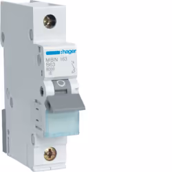 Hager MBN163, 50 - 60 Hz, 63 A, 1P