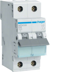 Hager MCN516 interruttore automatico 2P