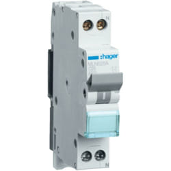 Hager - interruttore automatico per comando 1p+n 25a 6 ka c 1m mln525a