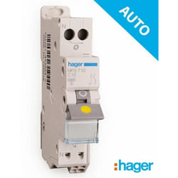 Hager - MFS710 Disjoncteur électrique auto Phase Neutre 10A
