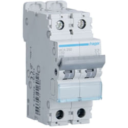 Hager - interruttore automatico 2p 50a 6 ka c 2m mca250