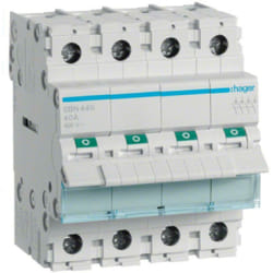Hager interruttore non automatico modulare 4 poli 40a 4 moduli sbn440