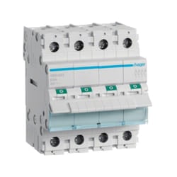 Interruttore di manovra - sezionatore 4 poli 63 a 400 v ac 4 m. din hager sbn463