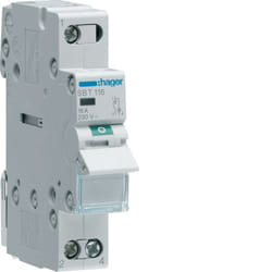 Hager SBT116 interruttore elettrico 1P Grigio