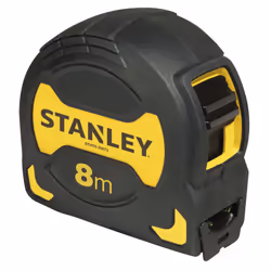 Stanley STHT0-33566 rotella metrica 8 m Acrilonitrile butadiene stirene (ABS), Gomma Nero, Giallo