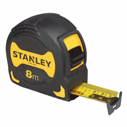 Stanley STHT0-33566 rotella metrica 8 m Acrilonitrile butadiene stirene (ABS), Gomma Nero, Giallo