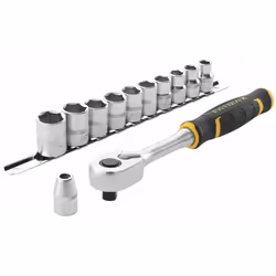 Set cricchetto STANLEY FATMAX att. 3/8 con chiavi a bussola e inserti - 22 pz.