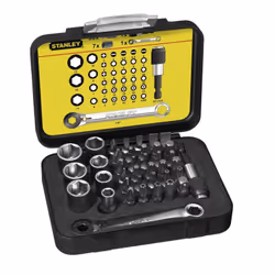 Stanley Set 39 Pz Inserti 25 mm. Att. 1/4" + 1 Portainserti Magnetico a Sgancio Veloce-1-13-907 Contenuto: std 4- 4,5-6,5-8 m ...