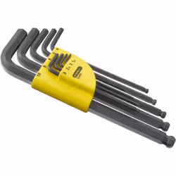 Acciaio al silicio Superficie: fosfato nero Conforme alle norme ISO 2936 e DIN 911. 9 pezzi: 1,5-2-2,5-3-4-5-6-8-10 mm