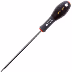 Cacciavite Stanley a taglio 5,5x150mm; Ergonomico manico in gomma; Dimensioni 5,5 x 100 millimetri.   Cacciavite Stanley a ta ...