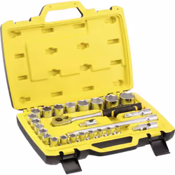 Dettagli tecnici Contenuto 26 pz. Tipo prodotto Kit di chiavi a bussola Kit di chiavi a bussola ½", 26 pezzi Stanley FMMT8268 ...